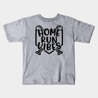 Home Run Vibes Baseball Softball Funny Kids T-Shirt